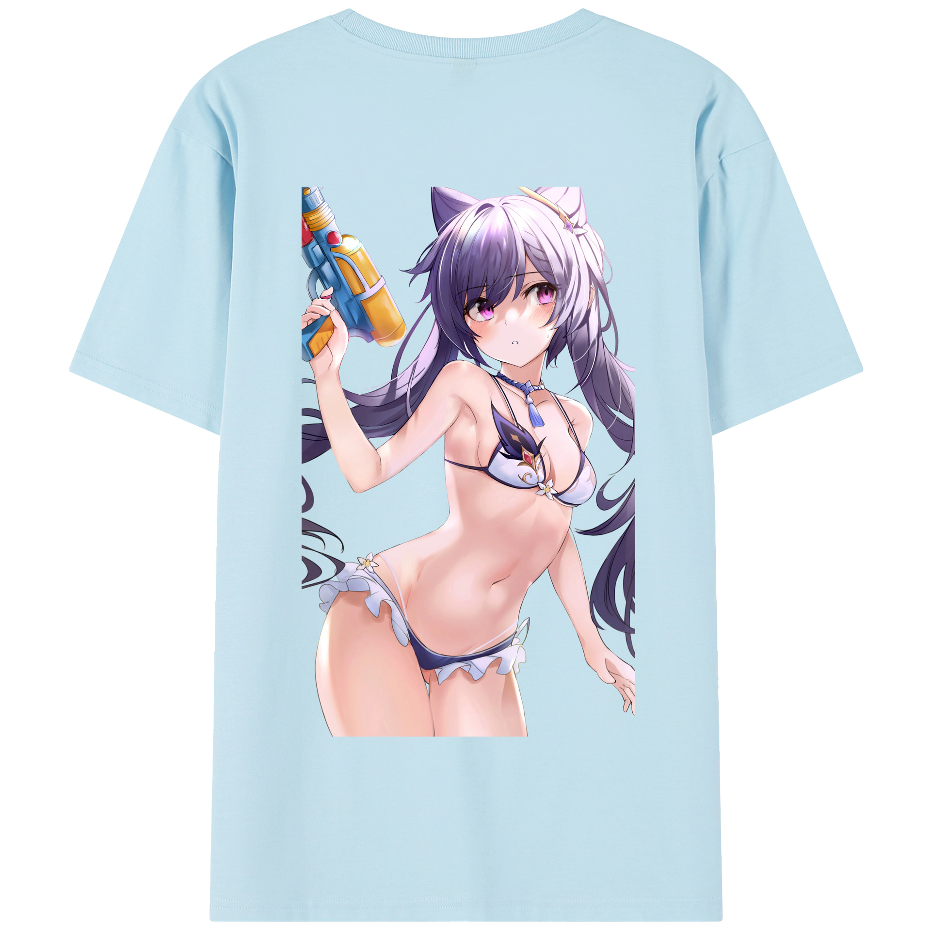 げんし神 刻晴 こくせい genshin Kokusei 綿100％半袖Tシャツ（背面プリント）